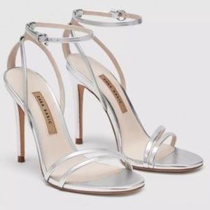 NWT ZARA THIN STRAP HEELED SANDALS